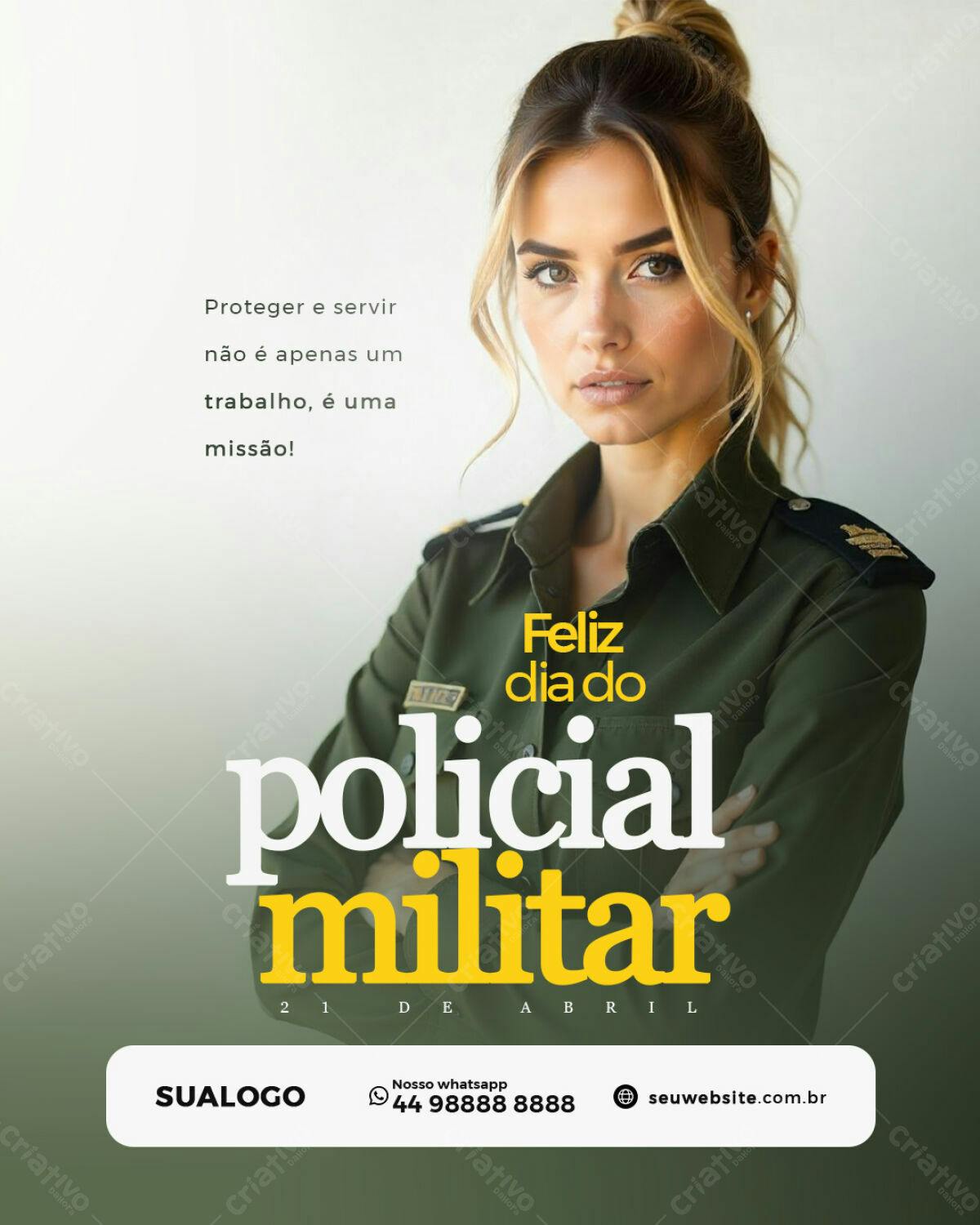 Postagem Dia do Policial Militar PSD Editável
