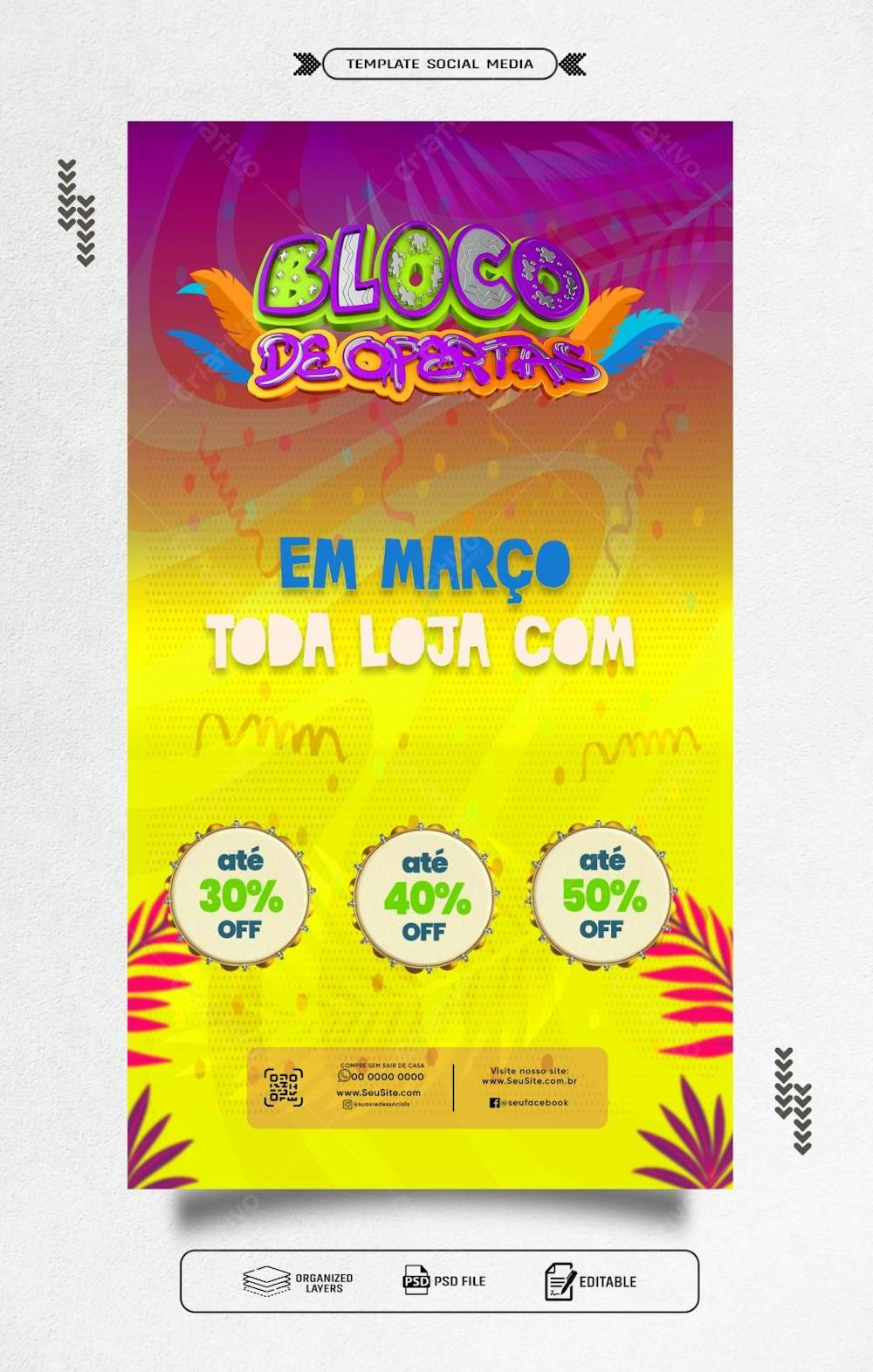 Storie Panfleto Promocional Bloco de Ofertas