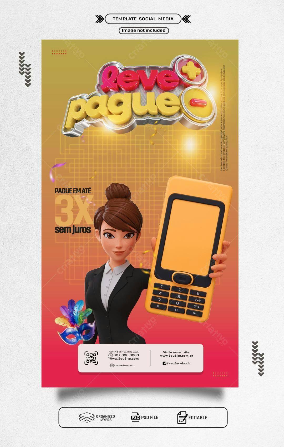 Flyer Promocional Leve e Pague PSD Editável