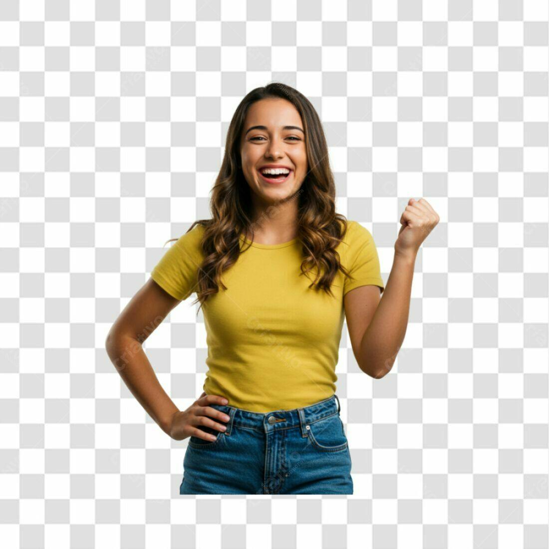 Post Instagram Mulher Feliz PNG com fundo transparente