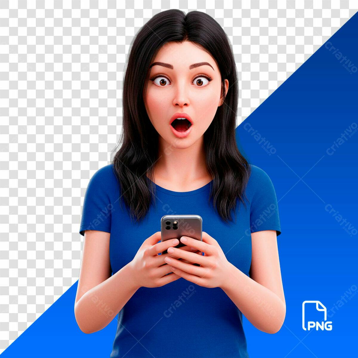 PSD para Anúncio de Choque com Mulher Surpresa PSD Editável