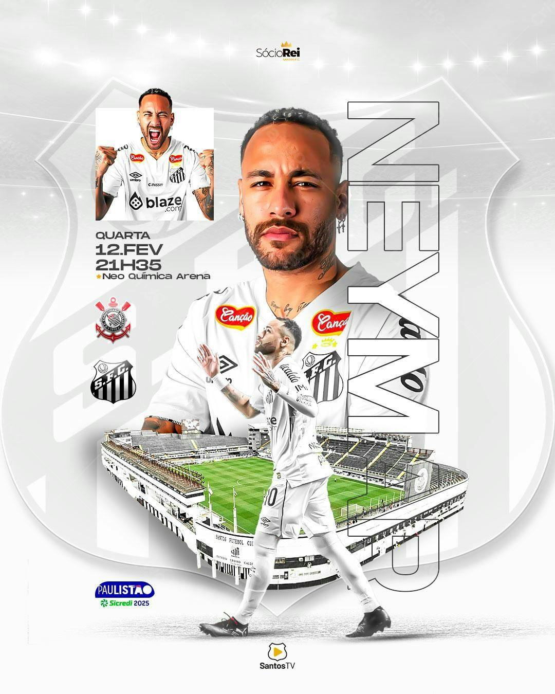 Poster Neymar Santos FC PSD Editável