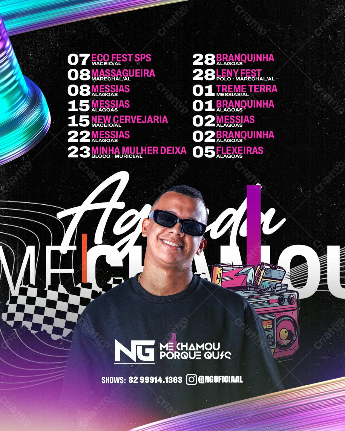 Flyer para Show do NG PSD Editável