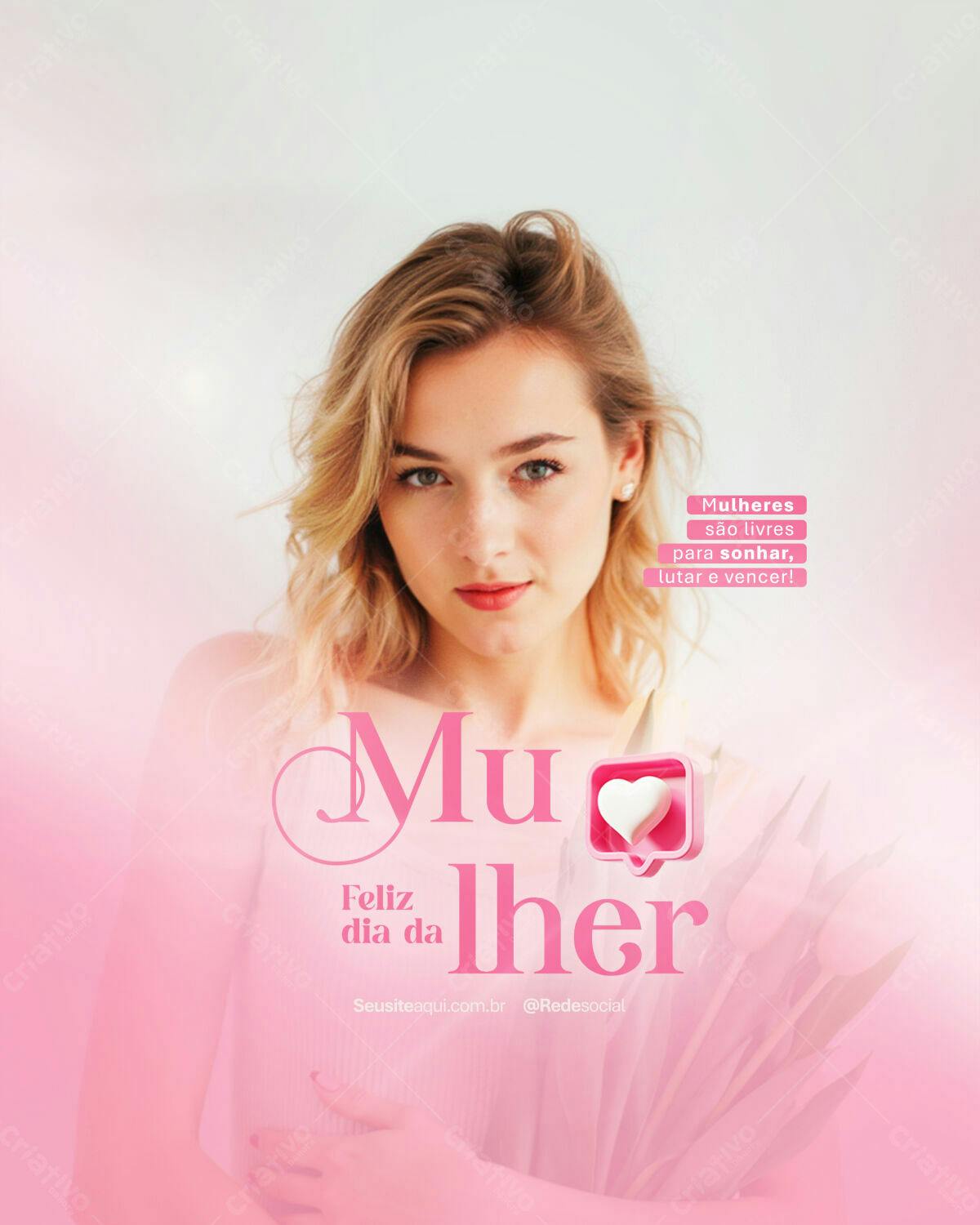 Flyer Dia Internacional da Mulher PSD Editável