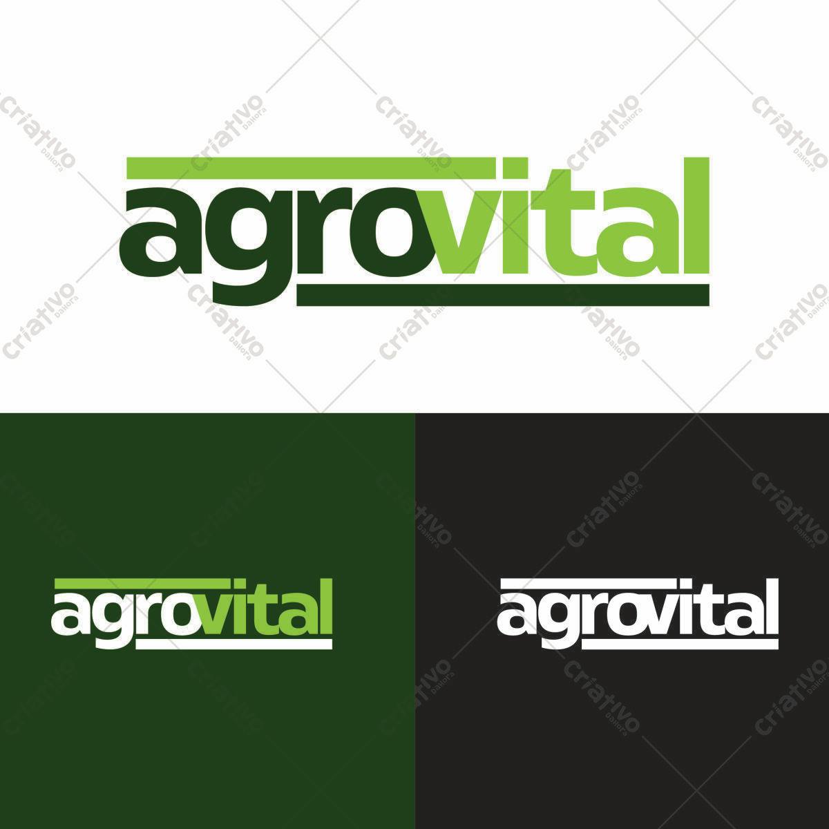 Logotipo vetorial AgroVital verde e branco