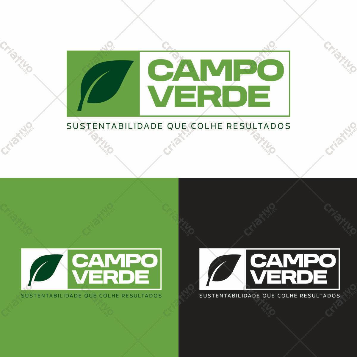 Logotipo Vetorial Campo Verde Verde e Preto