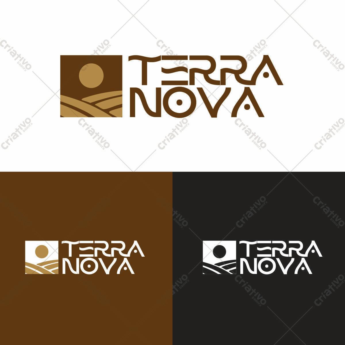 Logotipo Vetorial Terra Nova Marrom e Amarelo