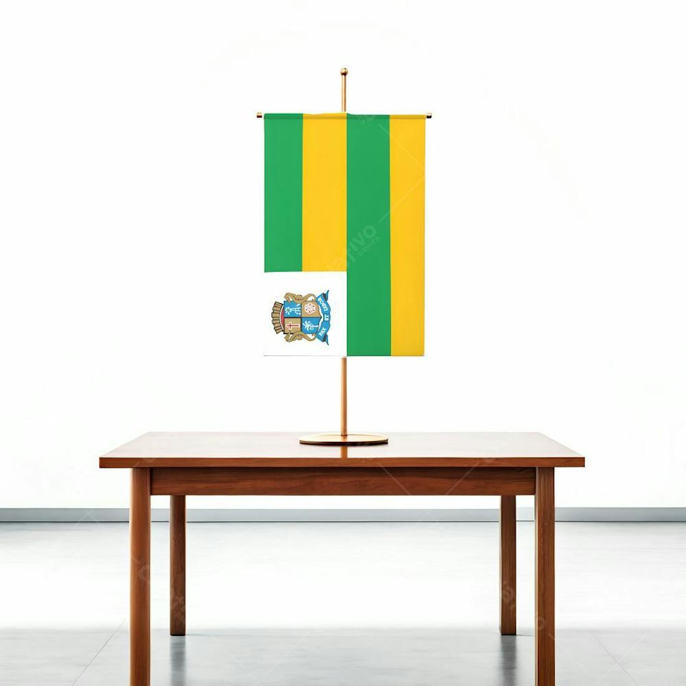 Bandeira Da Cidade De Aracajú Em Cima De Uma Mesa