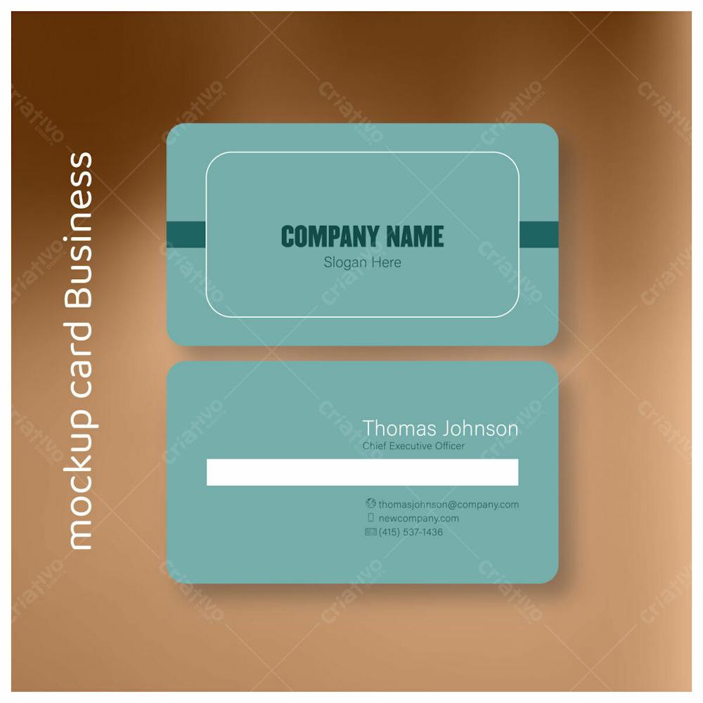 Cartão De Visita Card Business Mockup Template