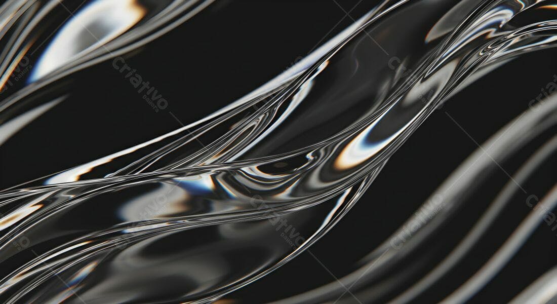 Ondas metálicas abstratas fundo escuro