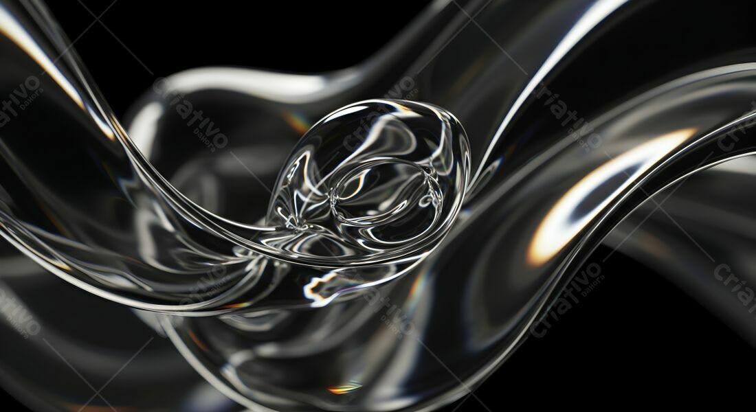 Fluxo de Líquido Transparente Abstrato