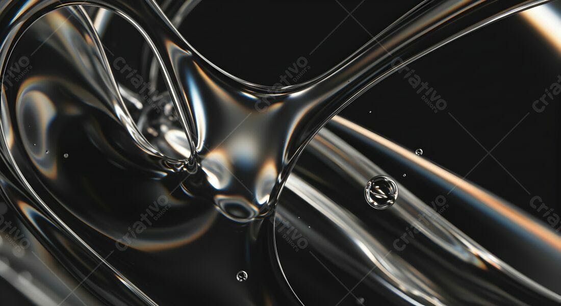 Fluido viscoso abstrato tons escuros