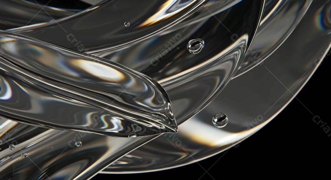 Fluido translúcido em movimento abstrato