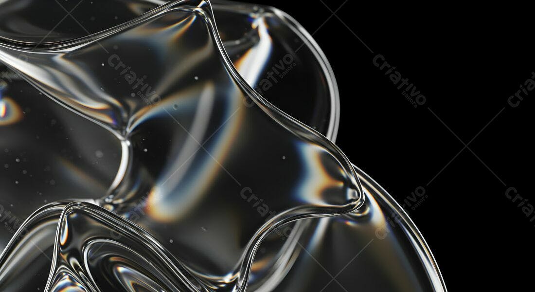 Fluido translúcido com reflexos iridescente