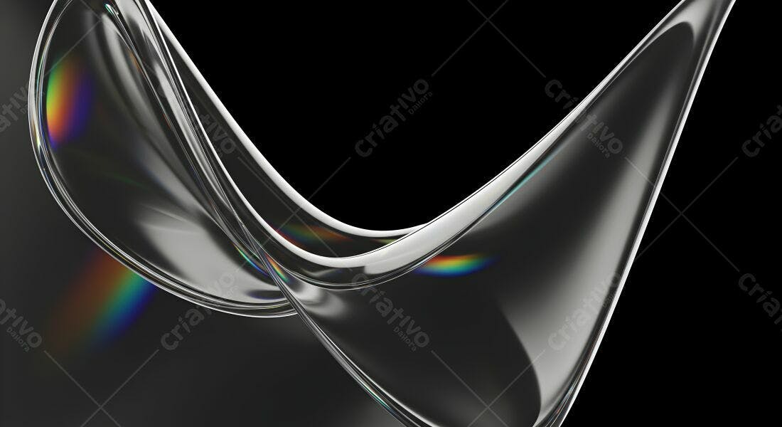 Fluidos abstratos com reflexos iridescentes