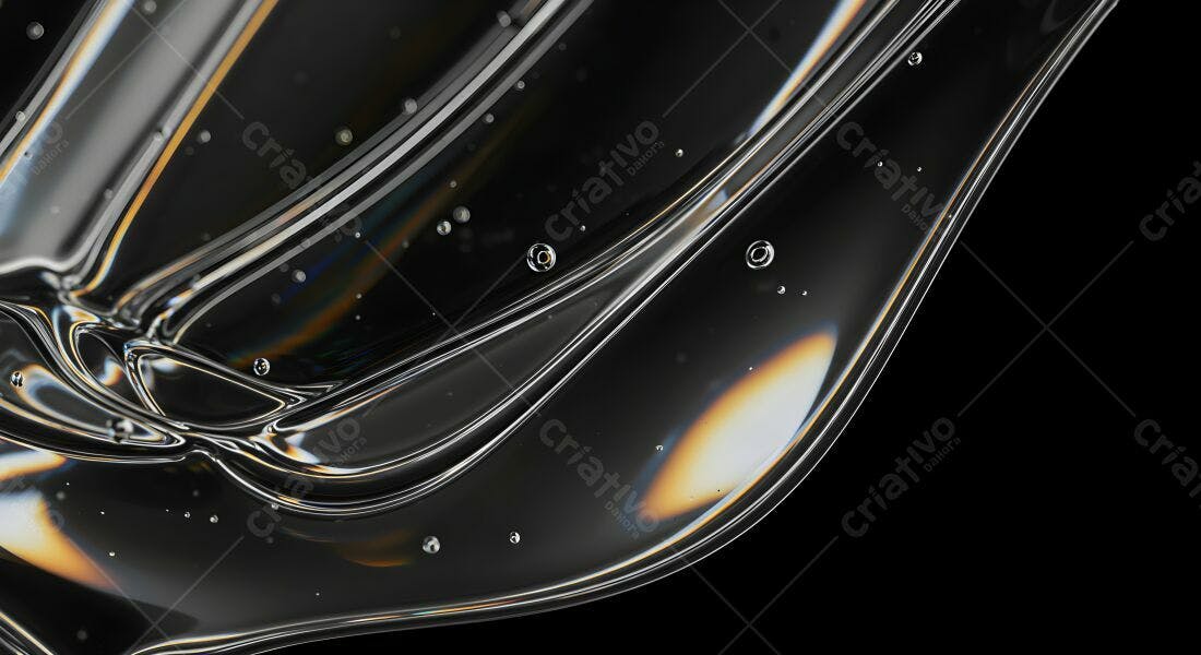 Fluido viscoso com reflexos iridescente