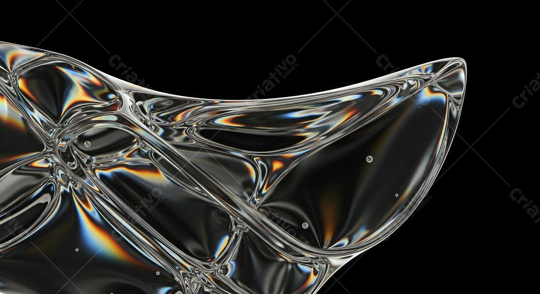 Fluxo de líquido iridescente abstrato