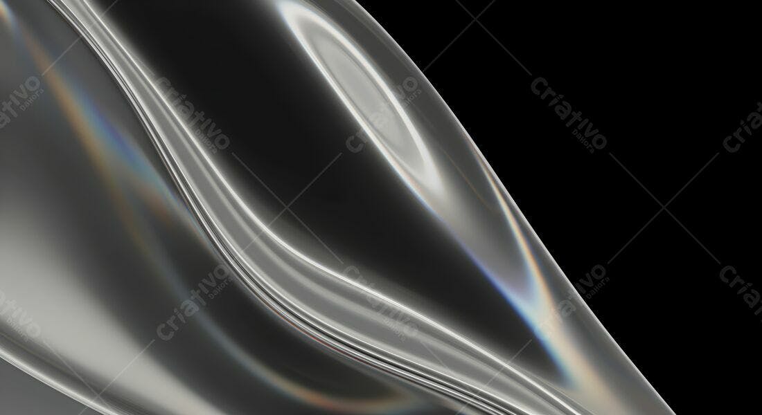 Fluxo metálico abstrato em tons de cinza