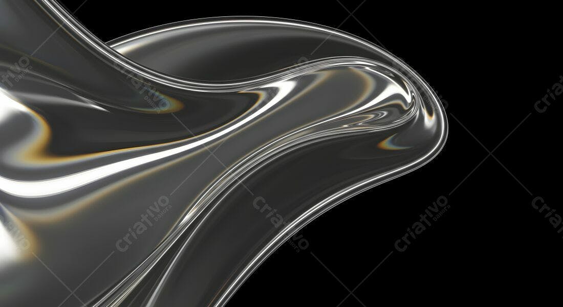 Fluxo metálico abstrato tons escuros