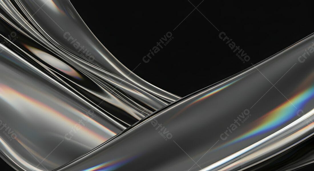 Fios metálicos brilhantes abstratos