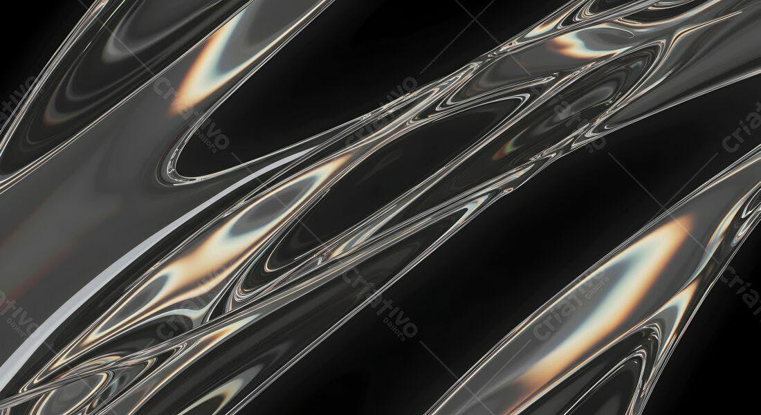 Fluxo metálico abstrato tons escuros