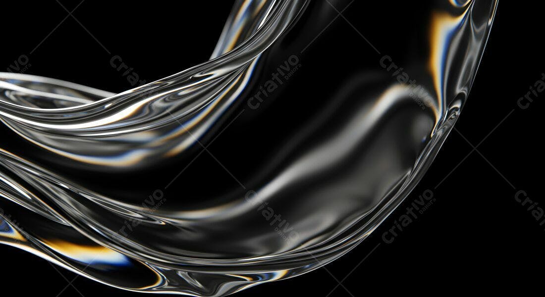Fluxo metálico abstrato fundo escuro