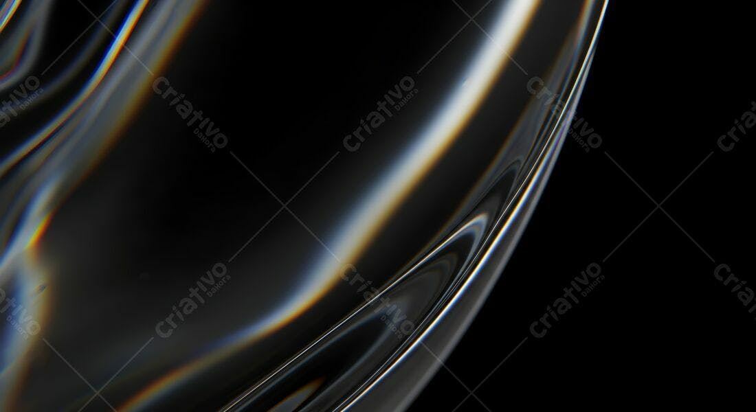 Abstrato preto com reflexos iridescentes