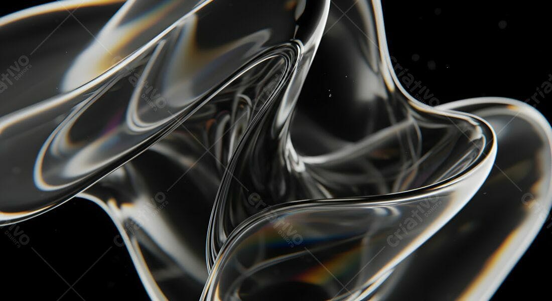 Fluxo de Líquido Transparente Abstrato