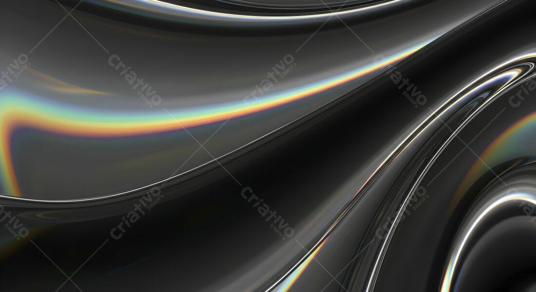 Textura abstrata preta com reflexos iridescentes