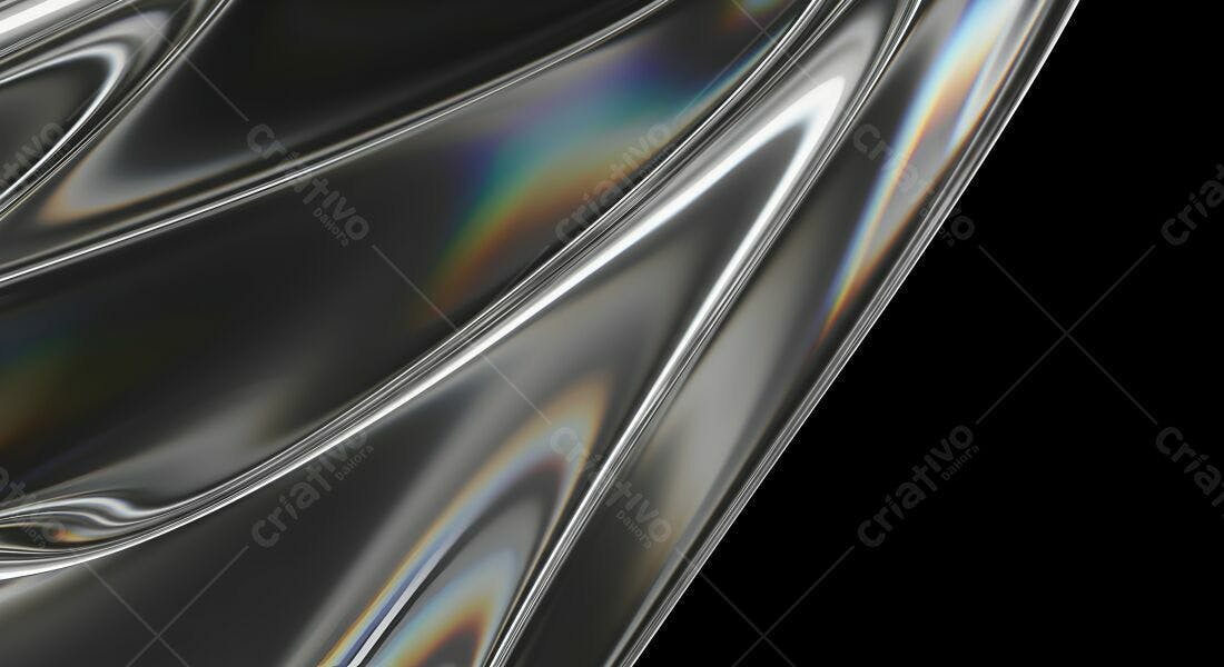 Textura metálica abstrata com reflexos iridescente