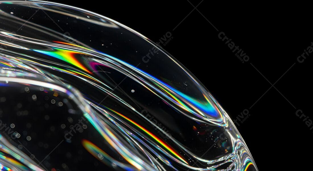 Fluido transparente com reflexos iridescentes