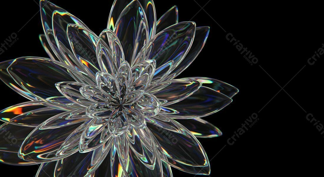 Flor de Cristal Iridiscente