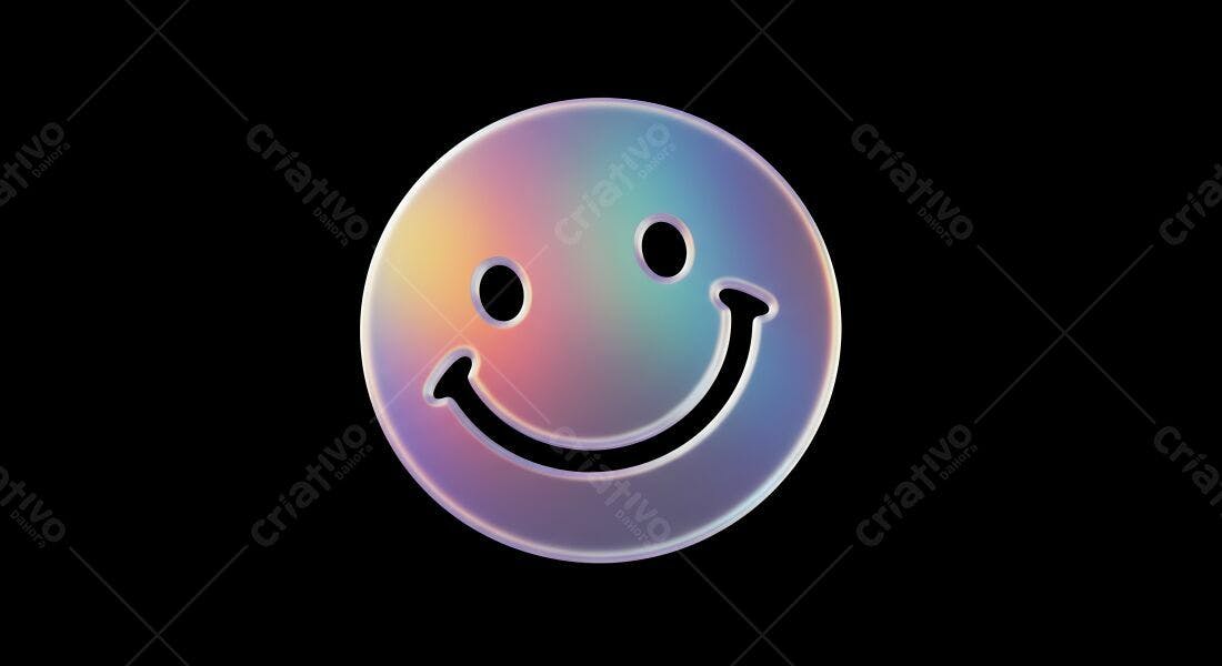 Emoji Sorriso Iridiscente