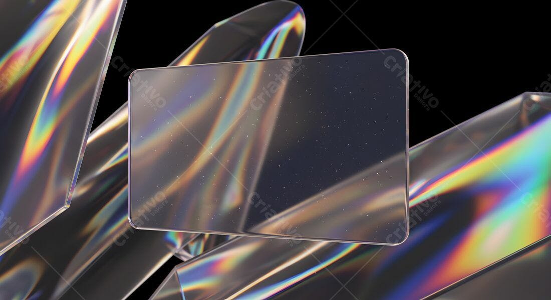 Tela de Vidro com Reflexos Iridescentes