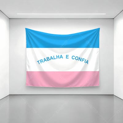 Bandeira Do Estado Do Espírito Santo Exposta Em Uma Parede De