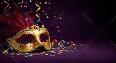 Máscara De Carnaval Brasil Background