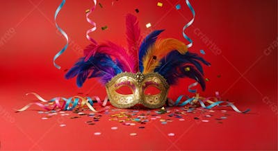 Máscara De Carnaval Brasil Background