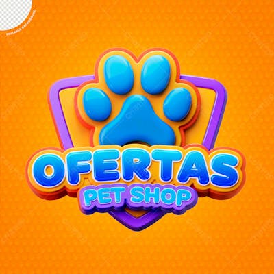 Selo 3D Para Artes De Pet Shop Modelo 02