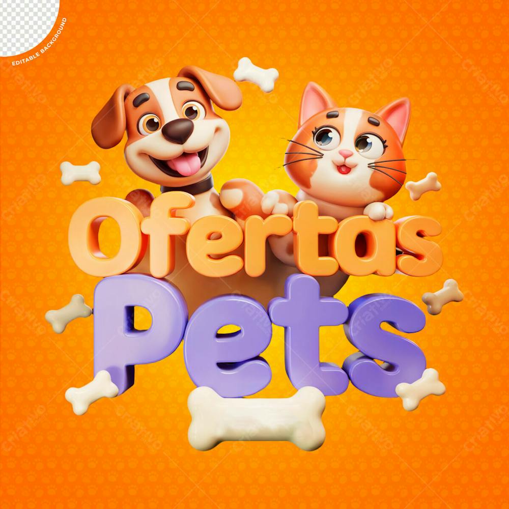 Selo 3D Para Artes De Pet Shop Modelo 05