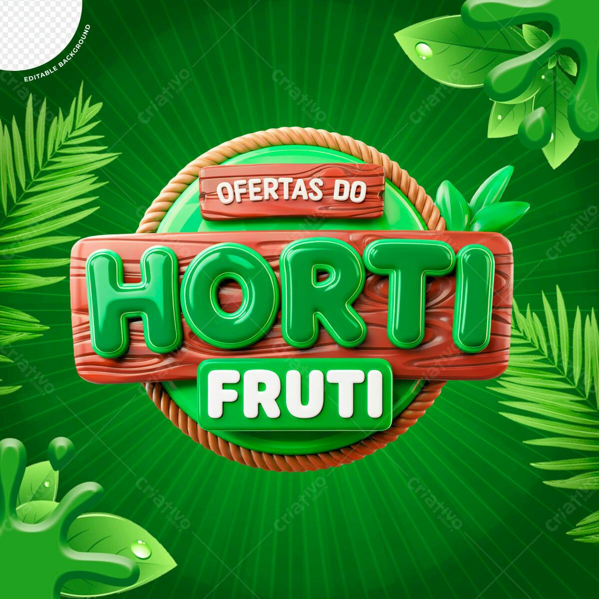 Banner Ofertas Horti Fruti PSD Editável