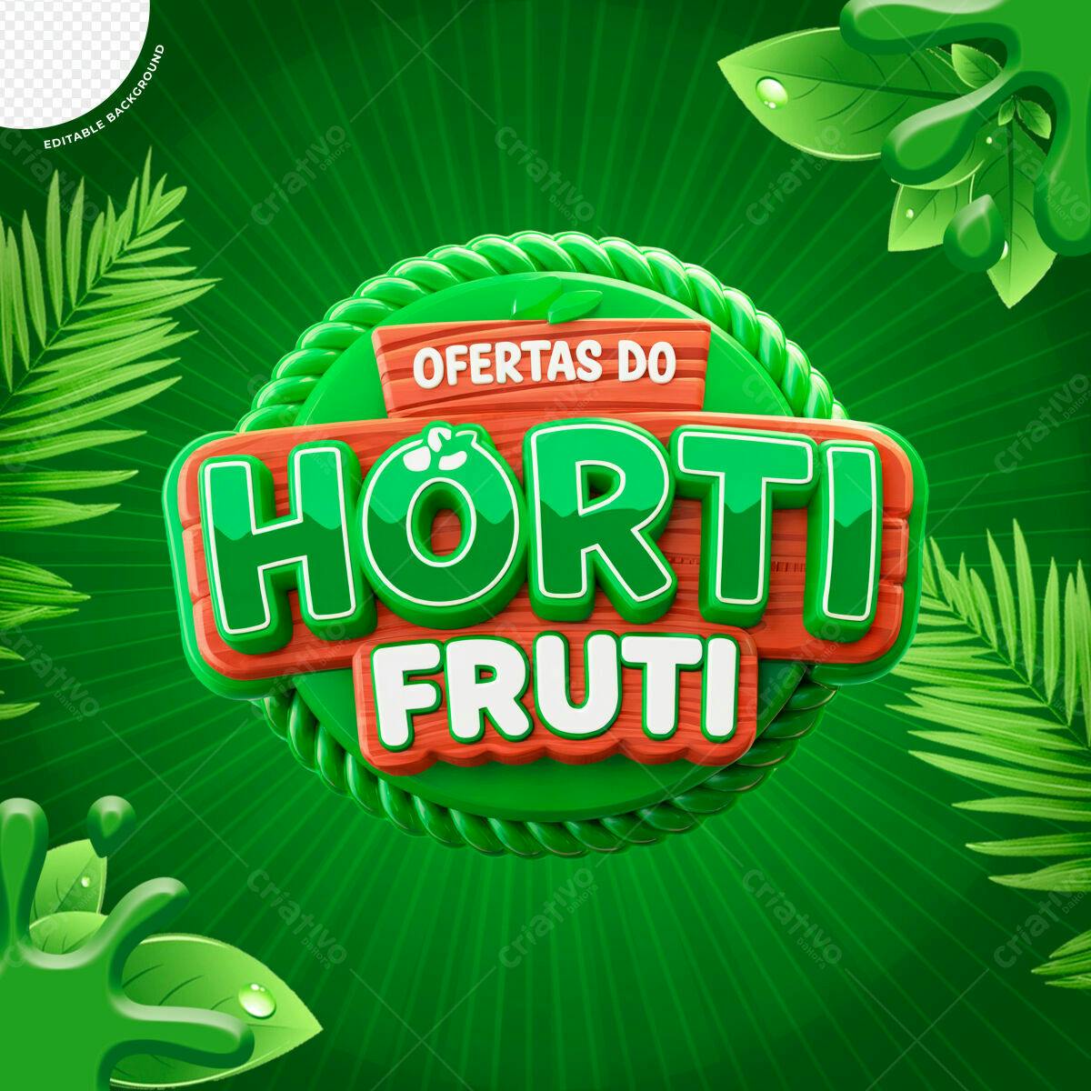 Logo Horti Fruti PSD Editável
