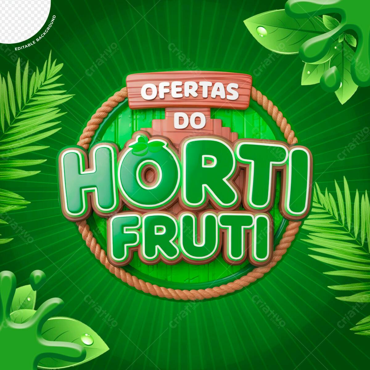 Banner Horti Fruti Ofertas PSD Editável
