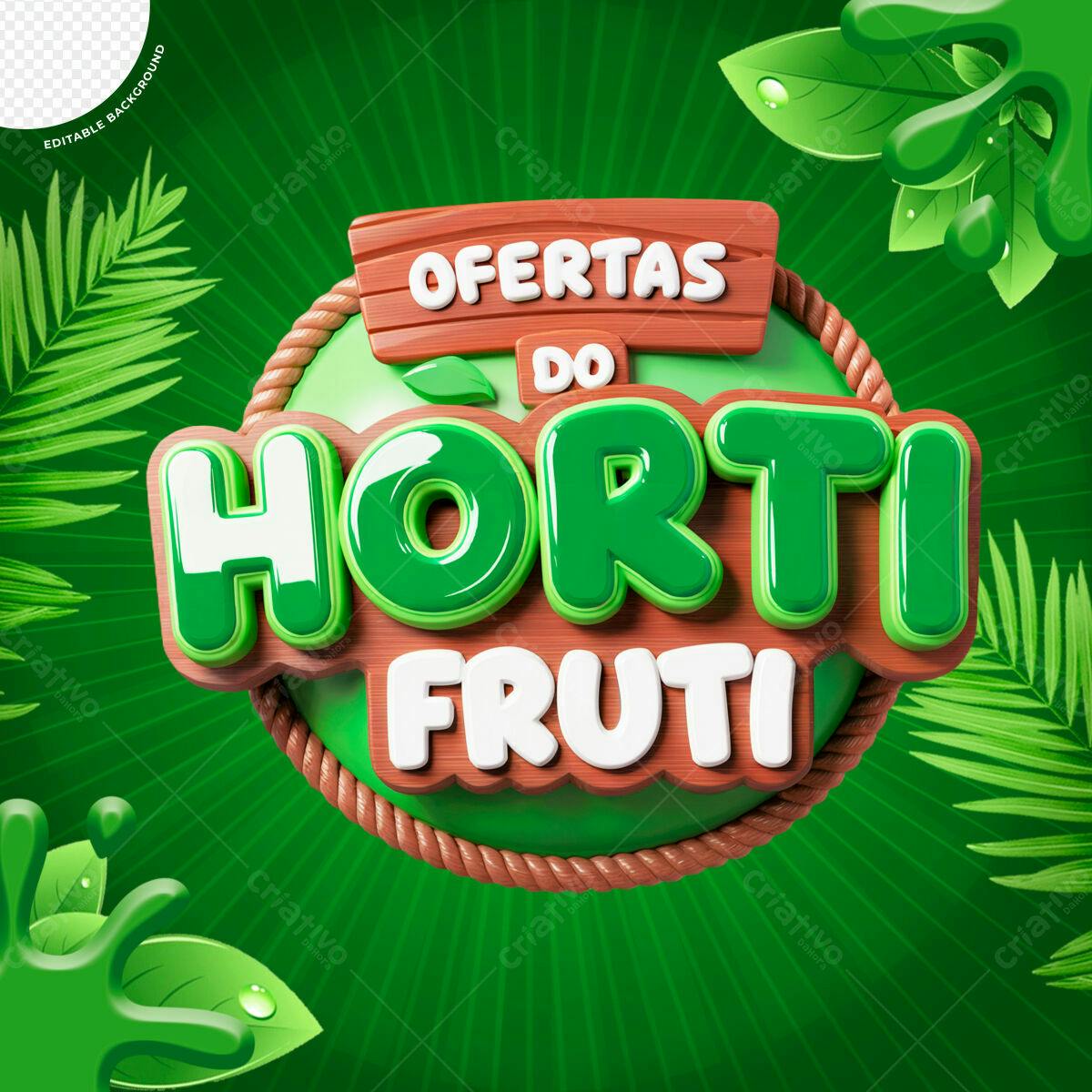 Banner Horti Fruti Ofertas PSD Editável
