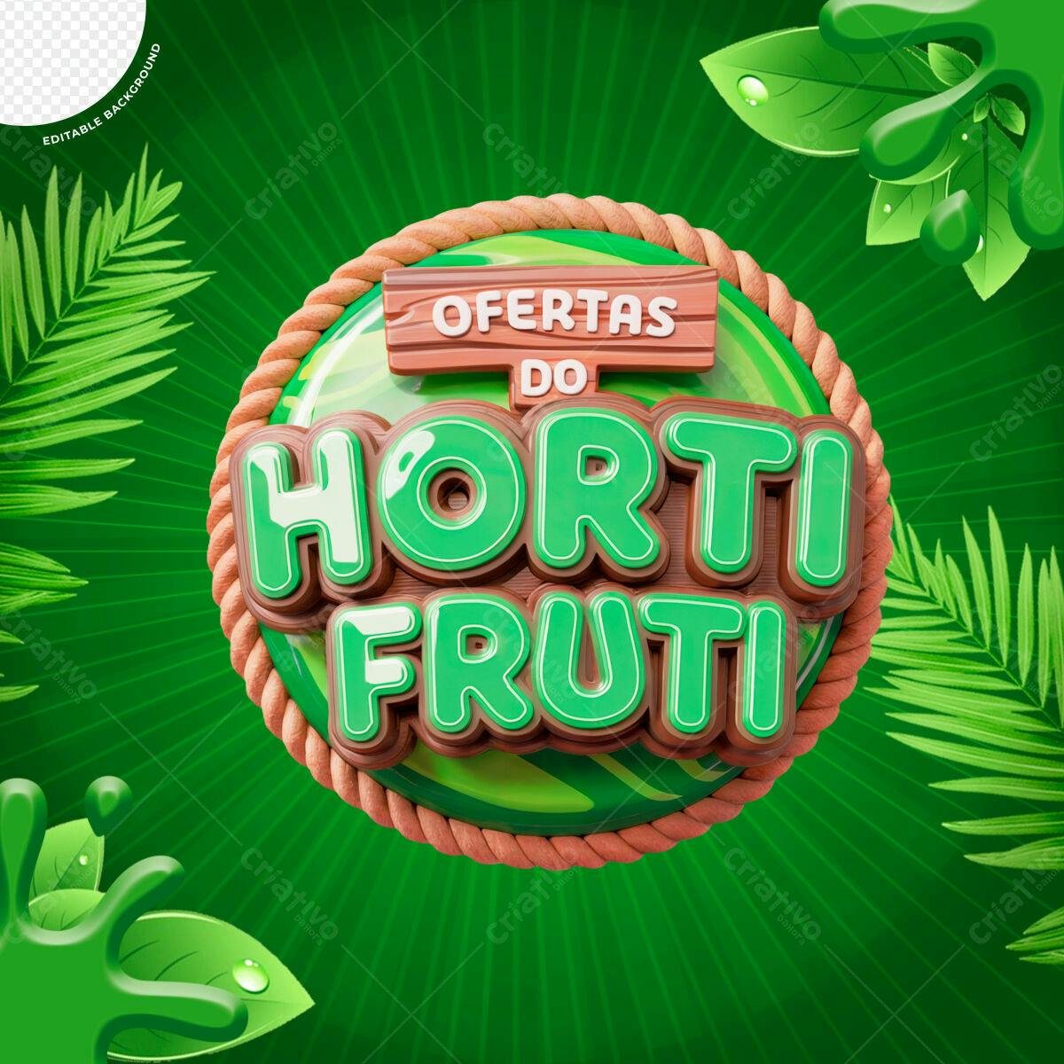 Banner Ofertas Horti Fruti PSD Editável