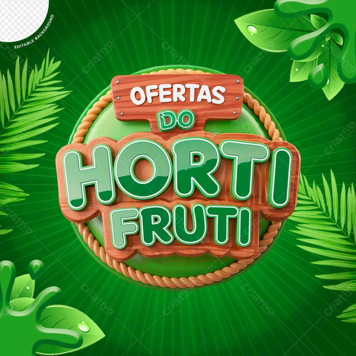 Banner Ofertas Horti Fruti PSD Editável