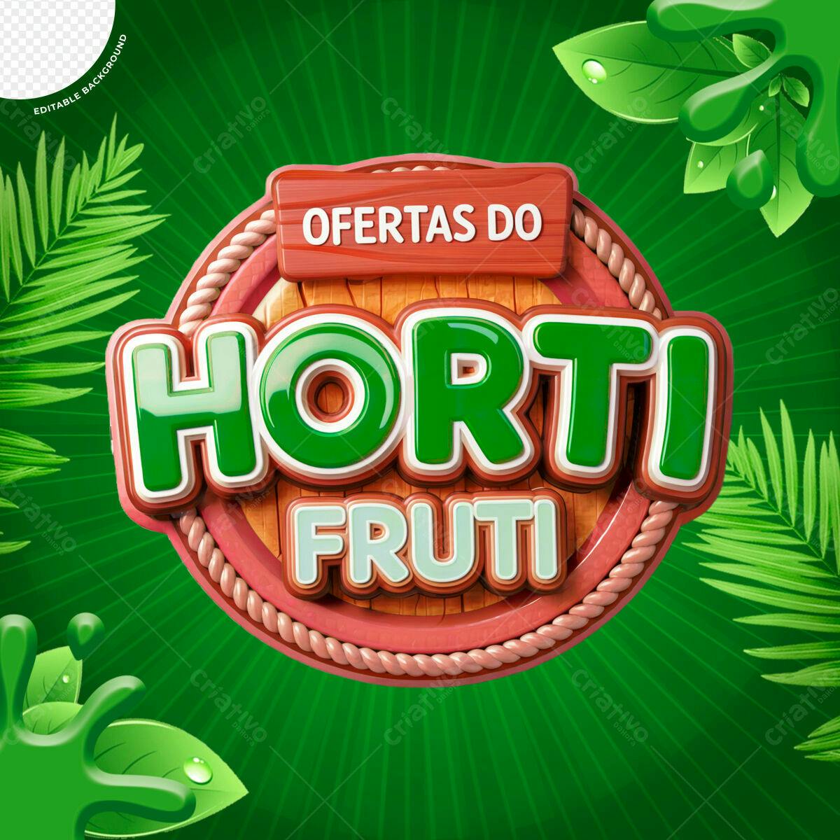Banner Ofertas Horti Fruti PSD Editável