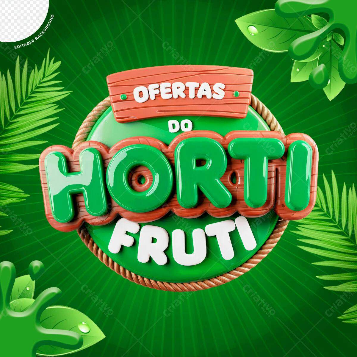 Flyer para Promoção de Hortifruti PSD Editável
