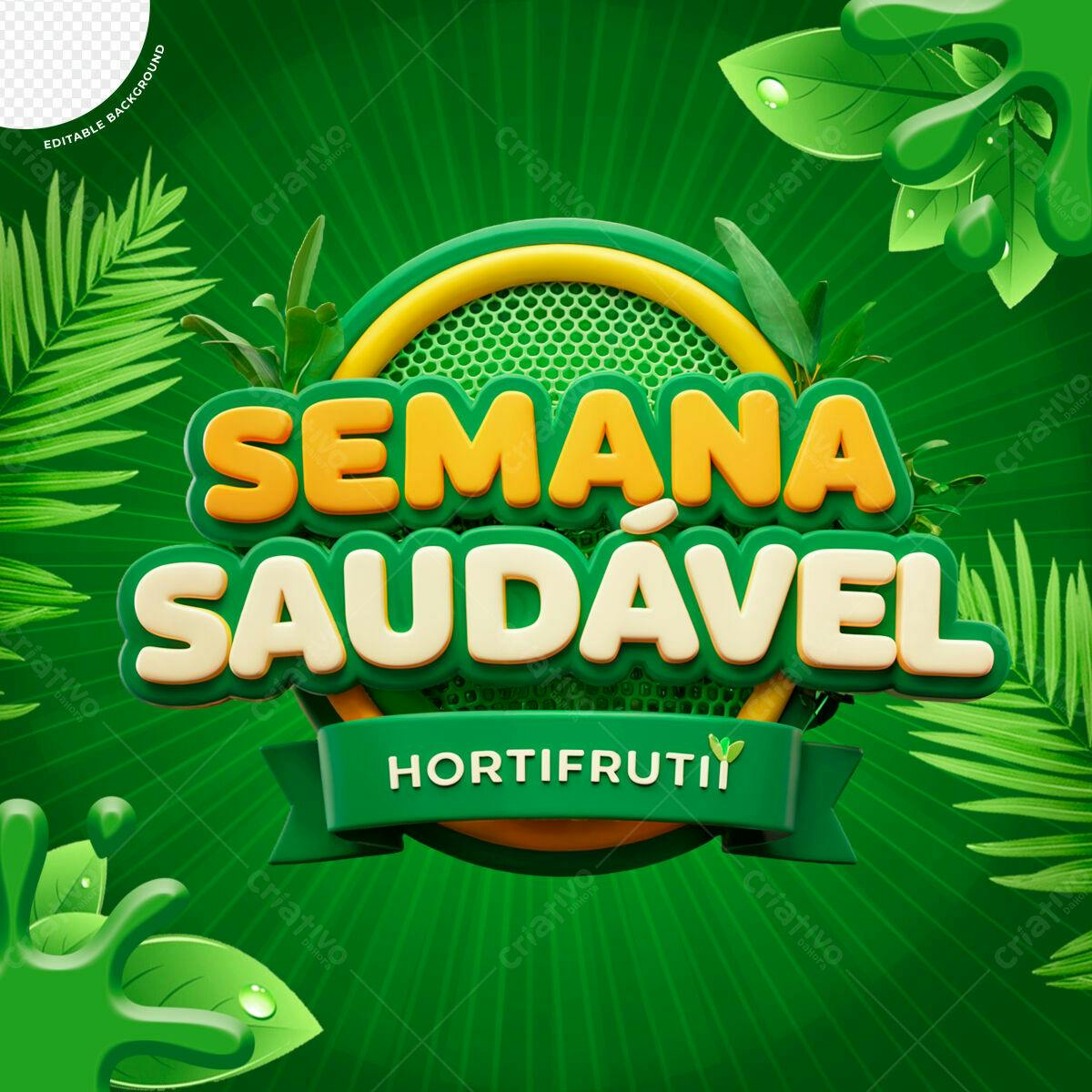 Flyer Semana Saudável PSD Editável