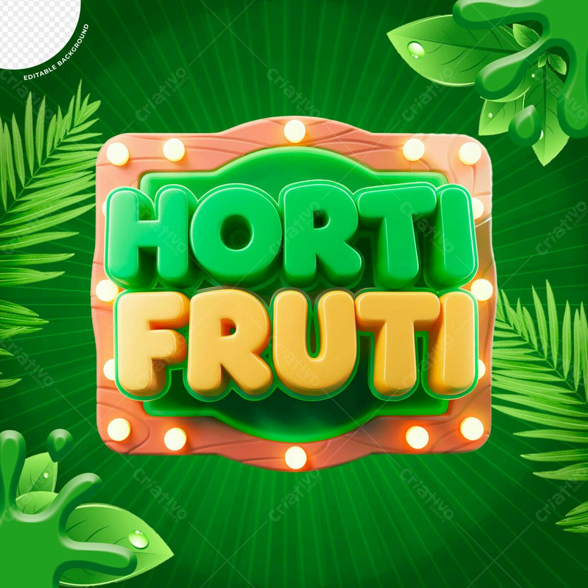 Logotipo Horti Fruti PSD Editável