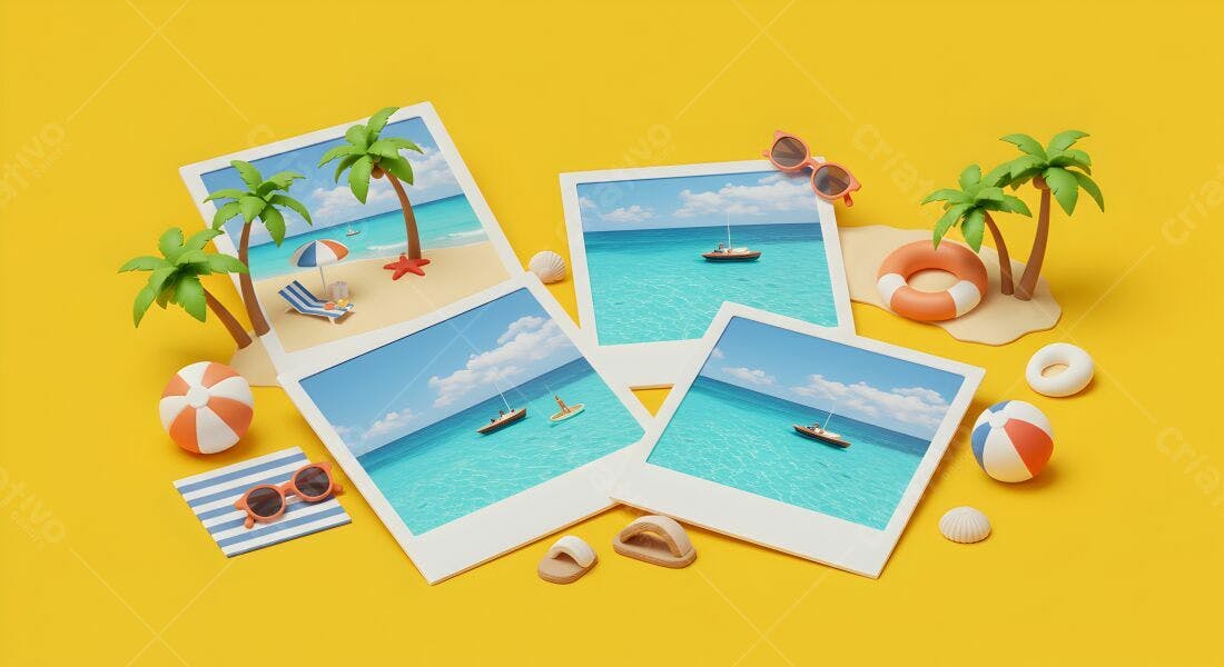 Fotos de férias tropicais com praia e mar